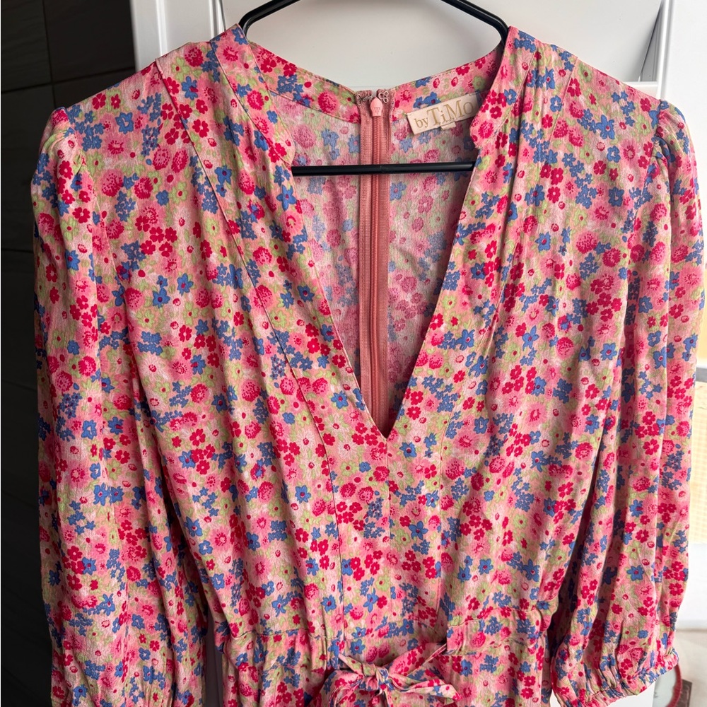 Pink TiMo Floral Midi Dress